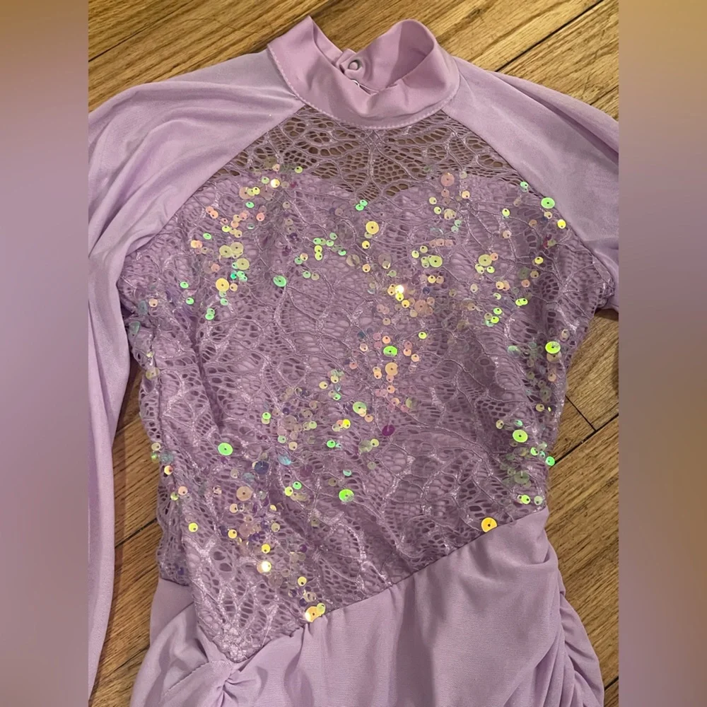 Revolution Dance Sequin Lace with Sheer Long Sleeves